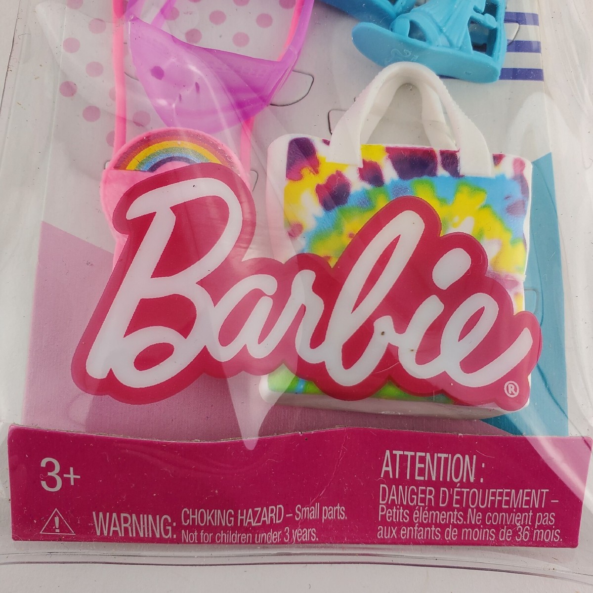 Barbie Doll Mattel Fashion Accessory Pack Neon Festival Tye Dye Bag Shoes