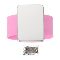 "1 StüCk Magnetisches Nadelkissen Armband FüR NäHen Mit 1,5\\\" Nadeln, Pink"
