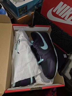 Nike Dunk Low Purple Black Light Blue Men's Leather Low Top Skateboarding