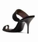 NIB SCHUTZ Womens Melina Heel Sandals Slip On Size 6.5 B Black Suede Leather NEW — photo 5