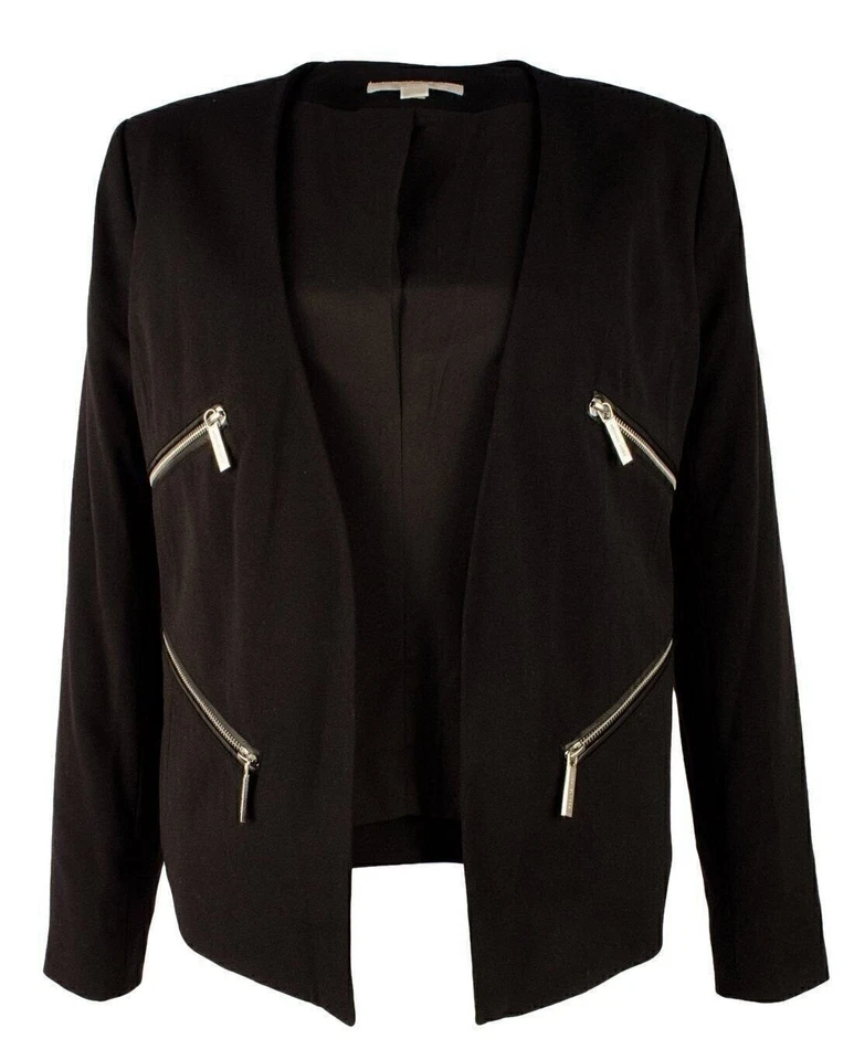 Michael Kors Women's Zip Trim Open Blazer Jacket B 2 - Imagem 4 de 4