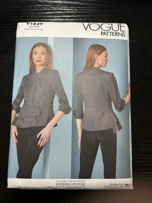 Vogue Patterns V1839 Claire Shaeffer Women's Jacket Sizes 8-16