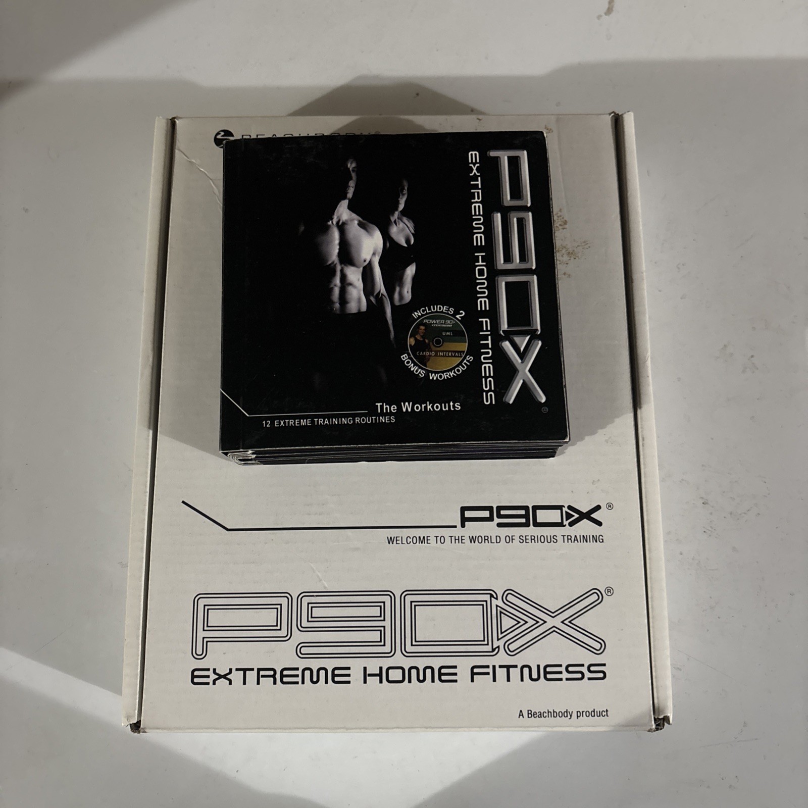 P90X  Extreme Home Fitness 13 Disc DVD Set With Guide Book & Original Box