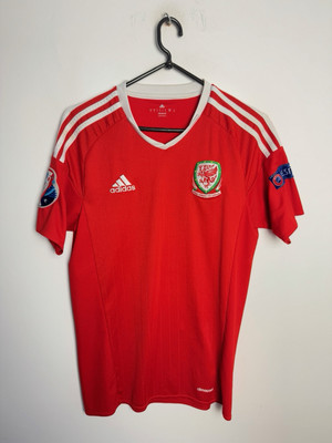 WALES NATIONALMANNSCHAFT 2016/2017 HOME FOOTBALL SHIRT ADIDAS TRIKOT GRÖSSE S ERWACHSENE