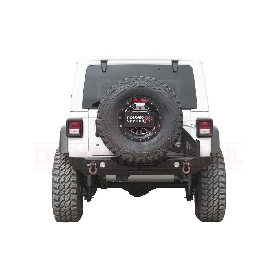 Porta neumáticos trasero montado en el marco Poison Spyder para Jeep Wrangler 2018-2020 Foto 3 de 3