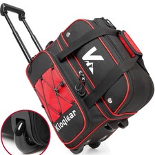 Double Roller 2 Ball Bowling Bag with Large Separate Shoe Compartment and Ove...