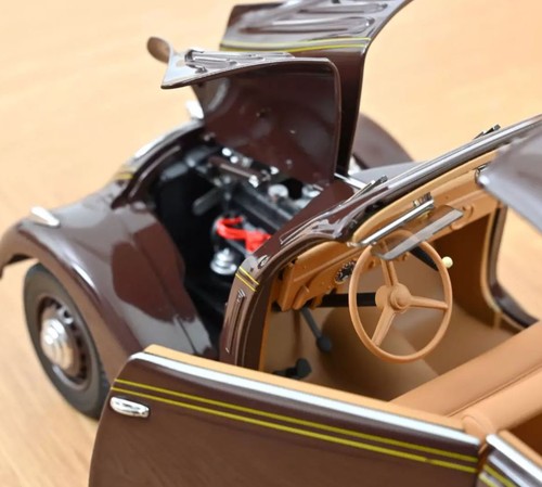 NOREV - Voiture de 1937 couleur marron – PEUGEOT 402 Eclipse - 1/18 - NOREV18... - Photo 5/6