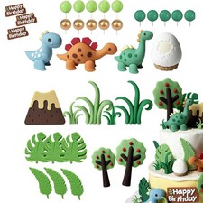 35 Pcs Dinosaur Cake Toppers, Dinosaur Cake Decorations, Dinosaur Cake Topper...