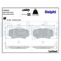 Delphi Bremsbelagsatz Scheibenbremse LP4024 FüR Mercedes EQE V295 SUV X294 EQS