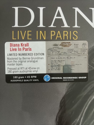 Live in Paris by Krall, Diana (2015 Reissue) Ltd Ed 2LP 45 RPM 180g Number 11229 - Picture 2 of 3