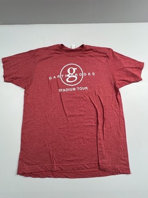 Tultex Shirt Mens XL Red Garth Brooks Stadium Tour Graphic Tee Music Concert