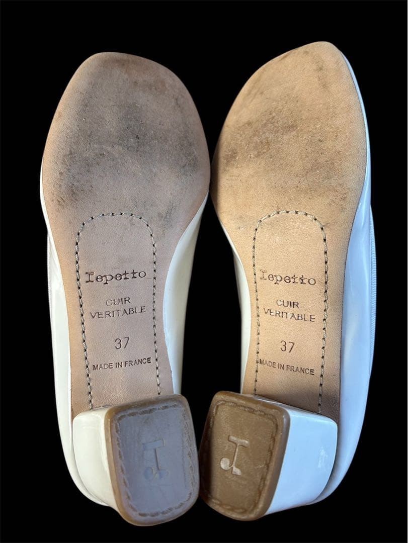Repetto Camille Ballet Flats White Patent Leather Women's EU37/US6