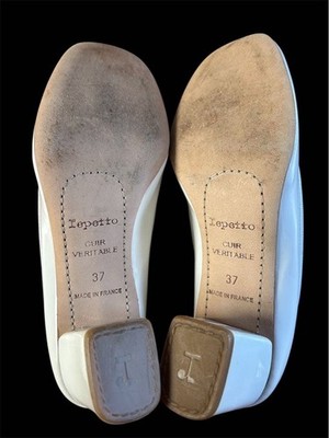 Repetto Camille Ballet Flats White Patent Leather Women's EU37/US6
