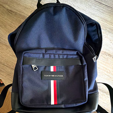 Tommy Hilfiger Herren Rucksack schwarz gestre...