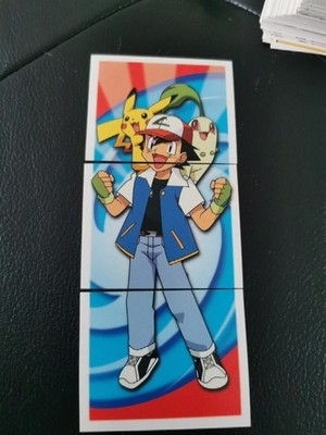Merlin pokemon 2001  Ash/Pikachu 2/3/4 3er Lot Neu