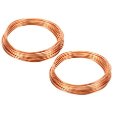 Soft Copper Wire, 2Pcs 17Gauge/1.2mm Diameter 6m/19.68ft Spool Craft Wire