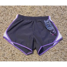 Nike Dri-Fit Lined Athletic Shorts Youth Size Medium Purple White