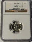 1944 Mercury Dime NGC MS67 Silver 10C Gem Superb WWII Era Certified Coin