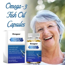 Googeer 120pcs Omega 3 Fish Oil Capsules Natural Nutritional Supplement Relieve