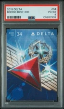 Delta Air Line Boeing B757-300 2015 Pilot Holographic Card #34 PSA 4 POP Only 2