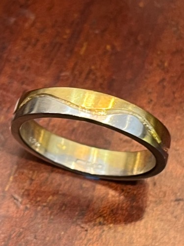 Heavy 5.34g Platinum and 18ct gold ring by Fenella Macmillan - Picture 2 of 18