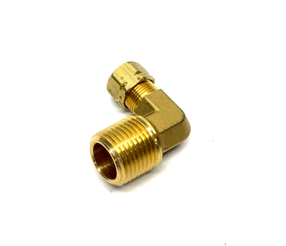 Parker 169CA-6-8 Brass Compression Elbow Fitting 3/8" Tube OD x 1/2" NPT 10-PACK - Image 3 of 4