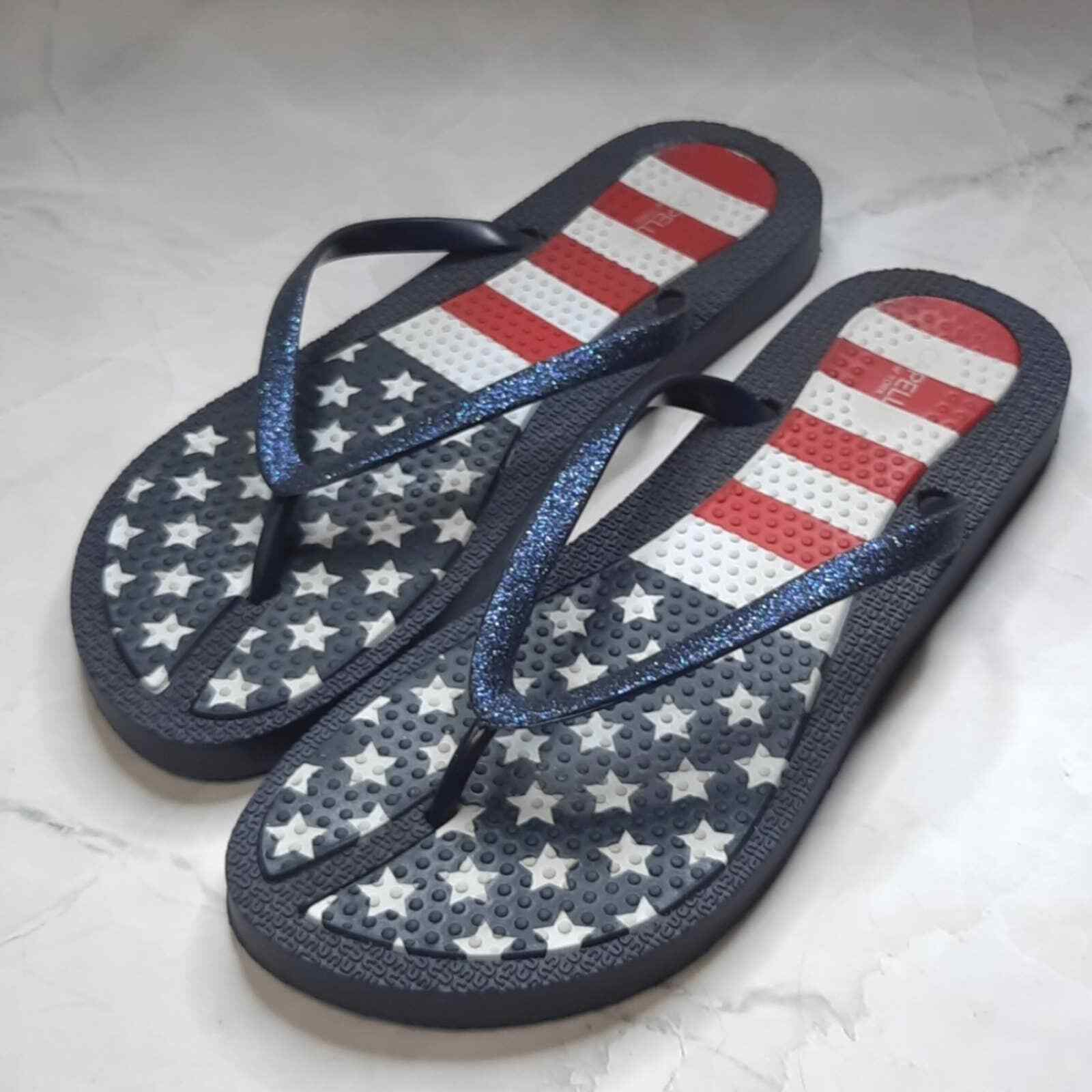 Capelli New York Women's Star's & Stripes Flip Flop Sandals Size 8 eBay