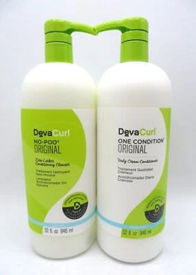 DEVACURL NO POO ORIGINAL CLEANSER / ONE CONDITION 32 OZ Duo!
