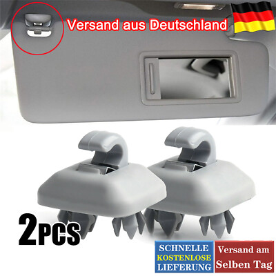 2X Sonnenblende Clip Für Audi A1 A2 A3 A4 S3 Q3 Q5 TT Hacken Halter Halterung