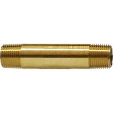 28146 Long Nipple, 1/4 in MNPT x 1/4 in MNPT, 2-1/2 in, Brass, 3 Pack