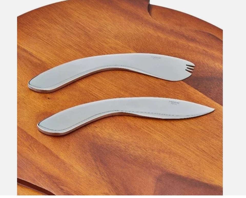 Nambe Acacia 奶酪板块带不锈钢刀和摊铺机 Y81M — 第 2/4 张图片