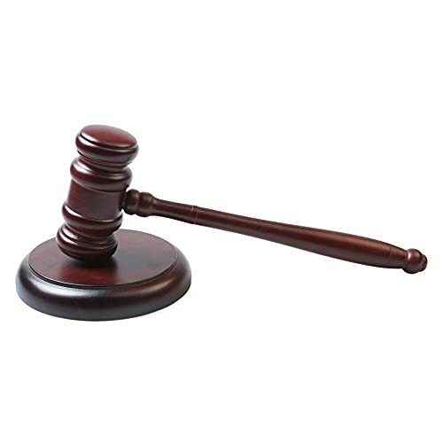 Handmade Wooden Gavel and Block Perfect for Judge, Lawyer, Auction Court, 