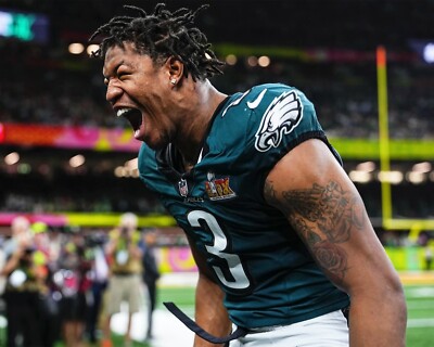 Nolan Smith Super Bowl LIX Scream Philadelphia Eagles 8x10 NFL Football Photo