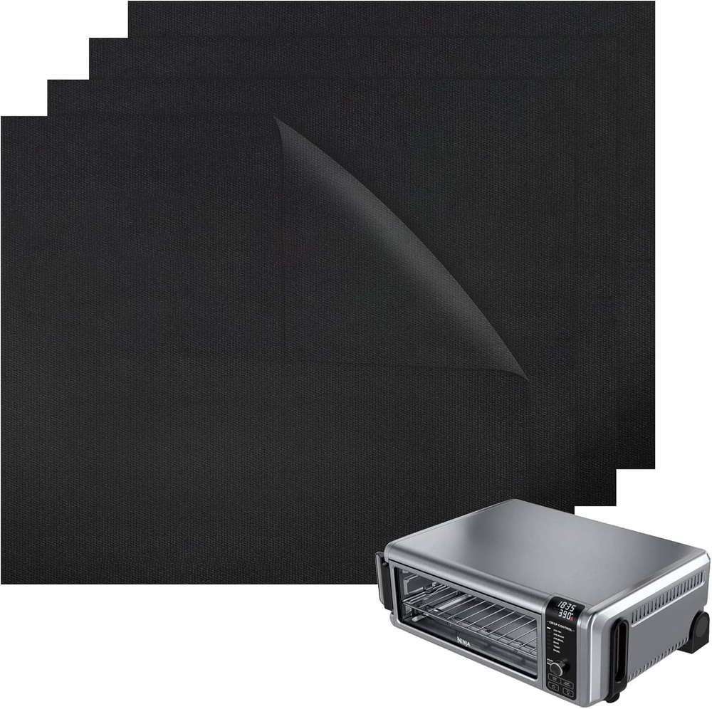 Non-Stick Air Fryer Oven Liners 11x12 Inches 4 Pack Reusable