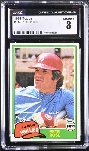 1981 Topps Pete Rose #180 CGC 8 NM-MT