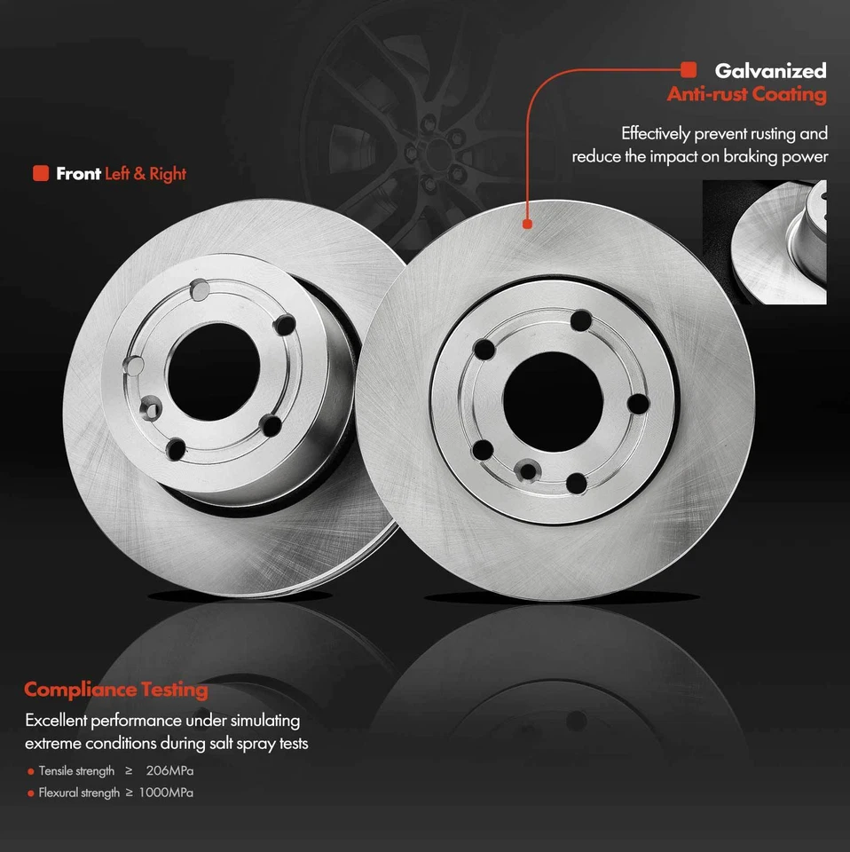 Front Side Vented Disc Brake Rotor for Land Rover Discovery 1999 2000 2001-2004 - Image 2 of 4