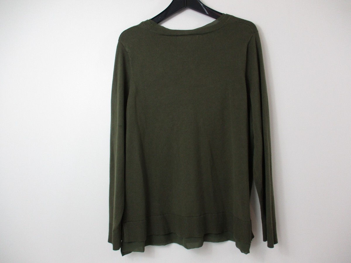 Pull Femme Lane Bryant Vert étincelant - Taille 18/20, Col V - Neuf Avec étiquette