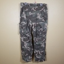 Vintage 90s No Boundaries Camo Ankle Zippers Cargo Pants Baggy Wide Leg Y2K
