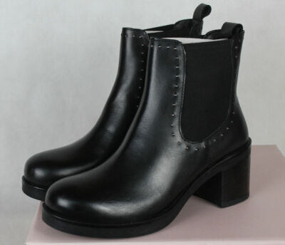 Cafenoir HXV108 010 Nero Santa Chelsea Leder Stiefeletten Damen 