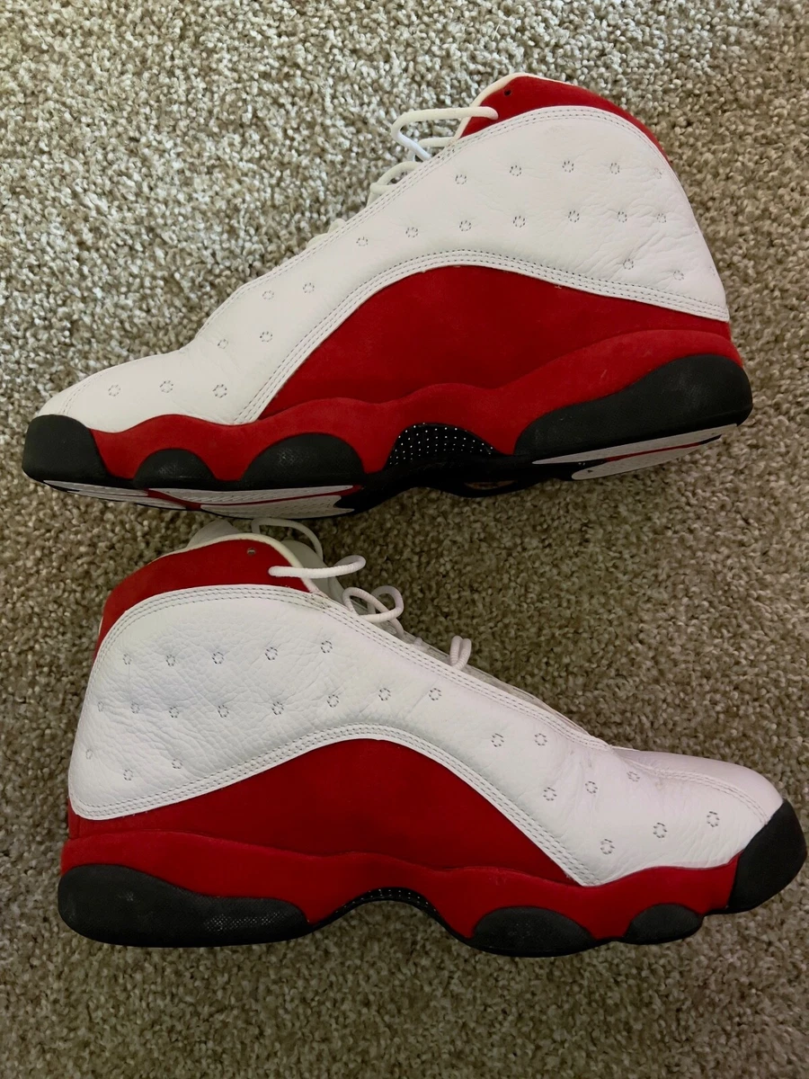 Jordan 13 on sale red white black