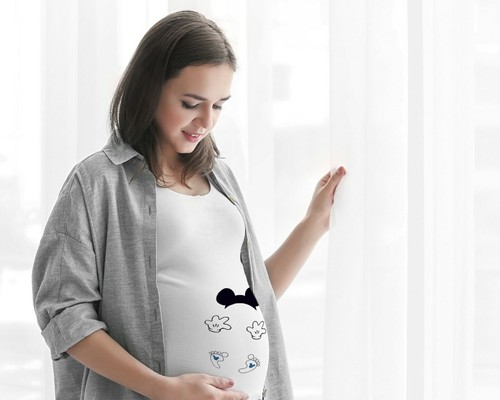 Mommy Mouse Maternity Shirt Little mouse pregnancy t-shirt Maternity clothes Mic - Picture 4 of 7