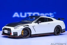 1/18 Nissan GT-R (R35) Nismo RHD Brilliant White Pearl Car 2022 By AUTOart 77501