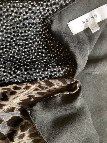 Reiss Lulan animal print burnout cocktail dress, size 6 uk - Picture 10 of 13