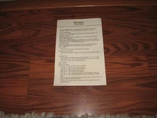 Dark Castle Commodore Amiga insert sheet - no game