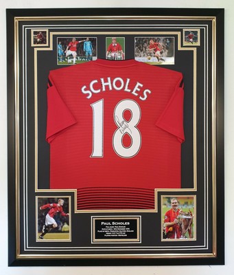 paul scholes signed shirt