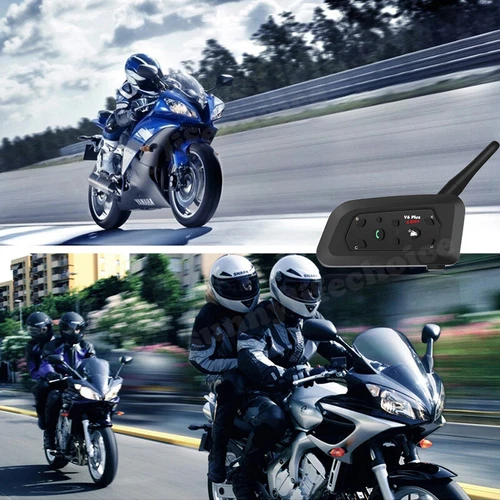 2x 1200M Bluetooth Motorcycle Intercom 6 Riders Communication BT Helmet Headset - Picture 4 of 14