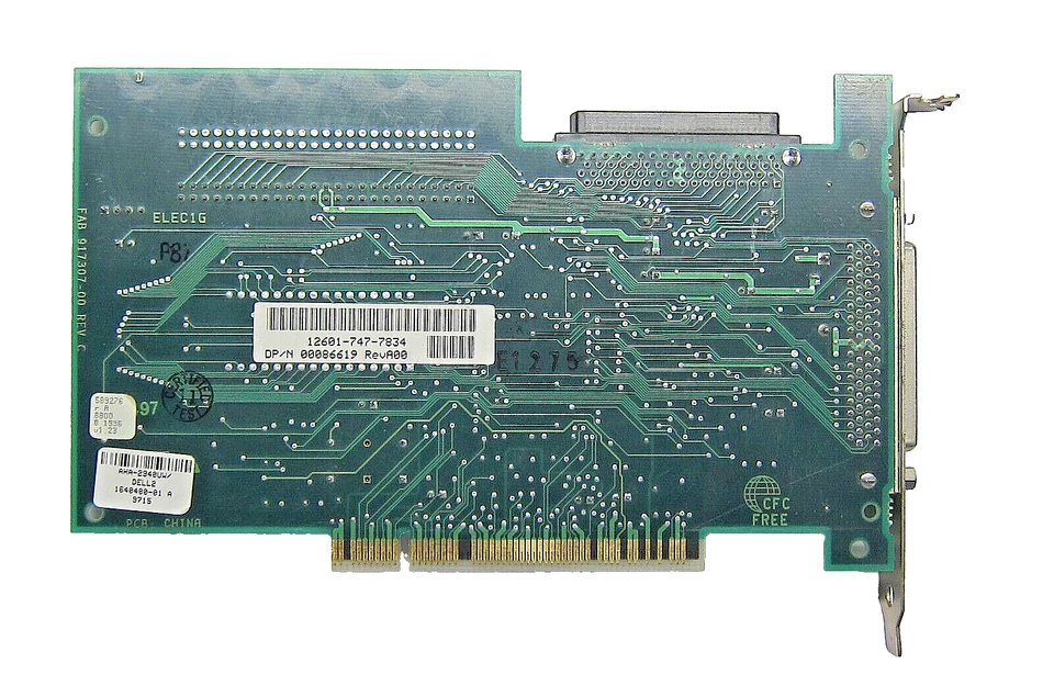 Genuine Adaptec AHA-2940W / 2940UW PCI SCSI Adapter Dell P/N: 00086619 w/ Cable - Image 4 of 4