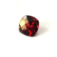 Natural Red Garnet 8X8 mm Cushion Faceted Checkerboard Cut Wholesale Gemstone