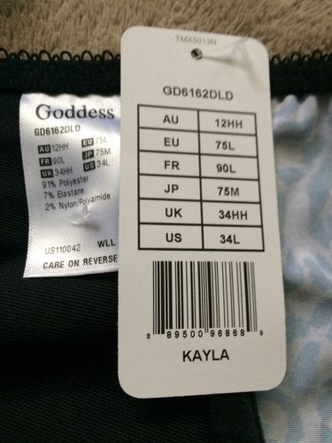 Goddess 34L Dark Leopard Kayla Underwire Banded Bra Style 6162 NWT - Picture 4 of 5