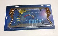Girls Twins Chromegold Combo Metal License Plate Frame Lpf-443cg Girls Twins Chromegold Combo Metal License Plate Frame Lpf-443cg